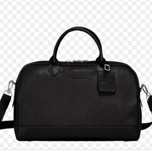 LongChamp Leather Duffle Le Foulonné Black